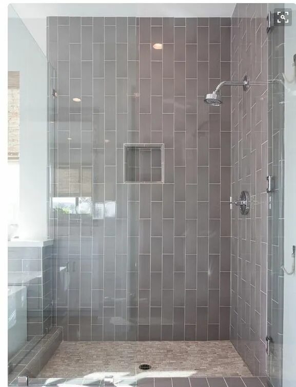Плитка в ванной вертикально фото My Notting Hill: Vertical Subway Tile Installation Bathroom remodel shower, Show