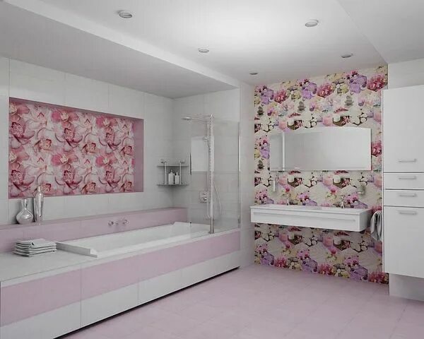 Плитка в ванну с цветами фото Плитка Porto Spa (Cerrol), купить коллекцию Porto Spa в Москве