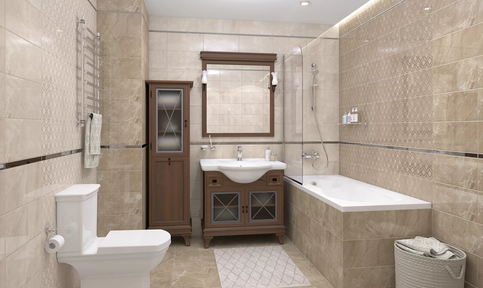 Плитка в ванную комнату фото и цены Купить керамогранит Laparet Avelana Коричневый 40x40 в Москве по низким ценам в 