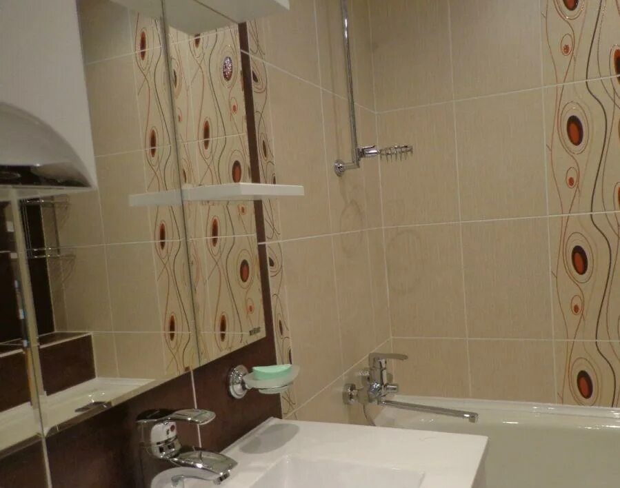 Плитка в ванную комнату хрущевка фото 1-комн. квартира 4/5 эт. 40 м² на Комсомольский проспект, 66 (1 200 руб.) / Квар