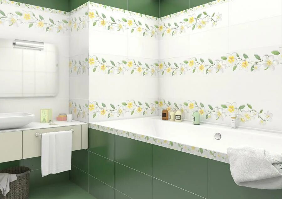 Плитка в ванную комнату недорого фото ▶ FRANGIPANI AltaCera (Франгипани) - плитка для ванной, кухни, входные группы пр