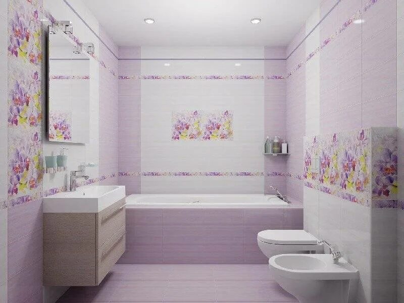Плитка в ванную комнату цветы фото Коллекция Ceramica Classic Impression - интернет-магазин Отделкино City