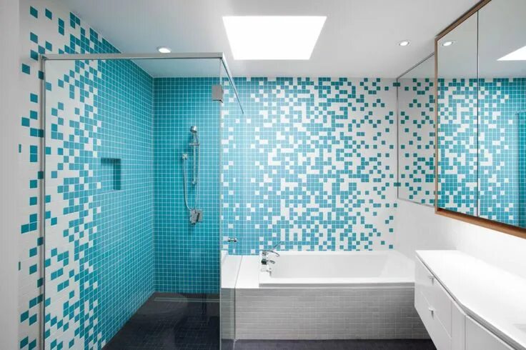 Плитка в ванную на стену дизайн фото Gallery of Chambord Residence / NatureHumaine - 15 Bathroom interior, Bathroom i