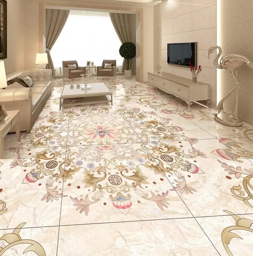 Плитка в зале на полу фото 3d Flooring Self Adhesive Wallpaper For Home Parquet Pattern Vinyl Flooring 3d W