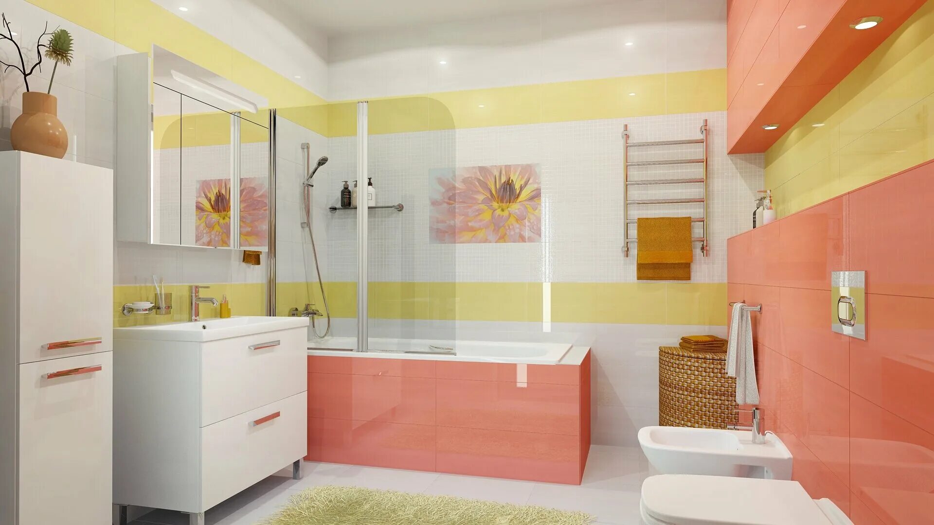 Плитка ванной дизайн ванной цветами Плитка KERAMA MARAZZI, 12092R - купить в интернет-магазине по низкой цене на Янд