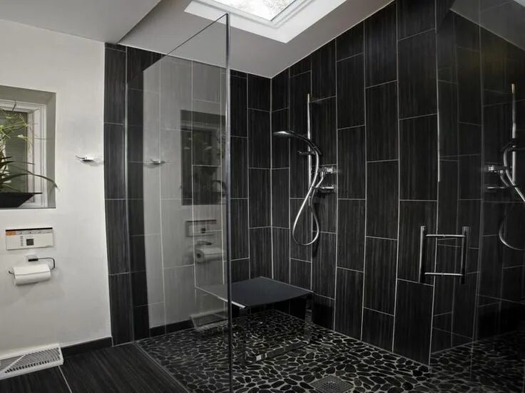 Плитка ванной комнаты фото душевая кабина 37 Bathrooms With Walk-In Showers - Page 4 of 7 Bathroom shower walls, Bathroom 