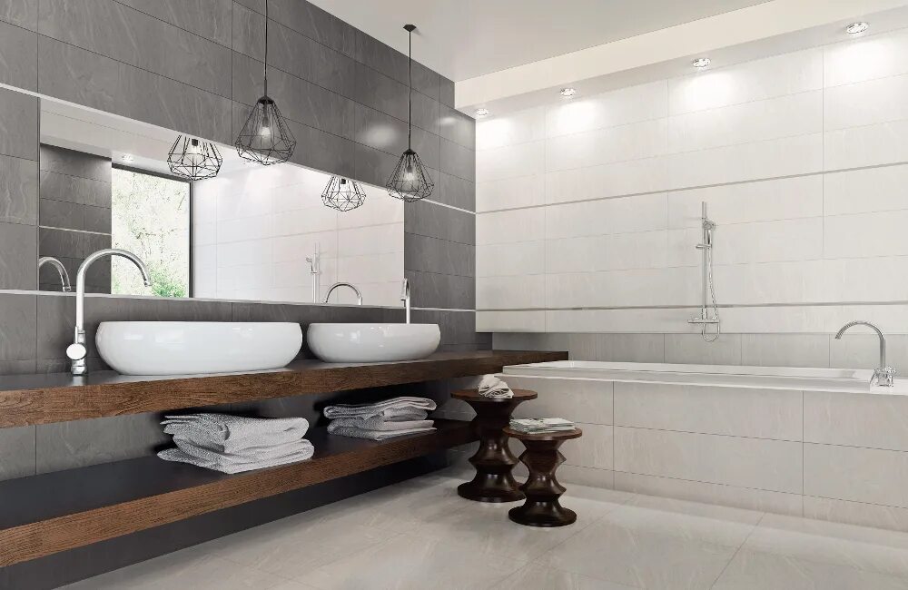 Плитка ванну фото купить Керамическая плитка Imperial Grey 25x90 Ceramika Konskie купить по цене 2074 руб
