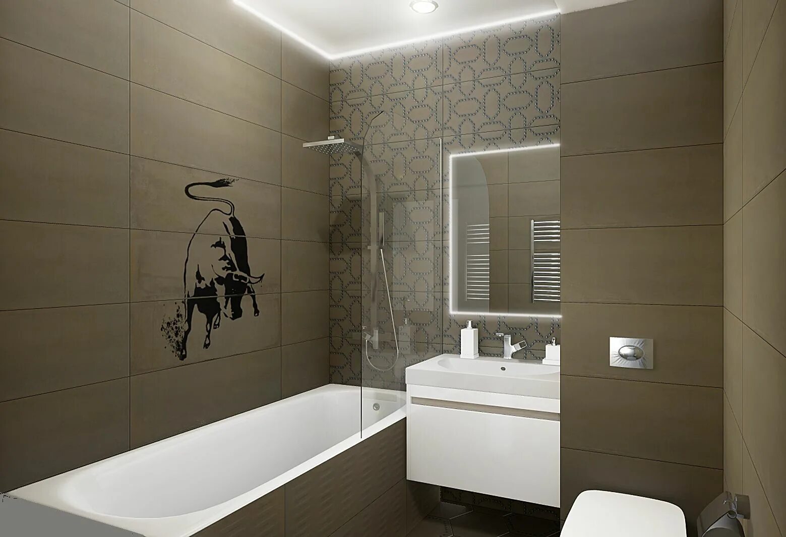 Плитка ванну фото купить KERAMA MARAZZI Декор Раваль 29х33,4 коричневый 00-00112095 - купить в СПб - ката