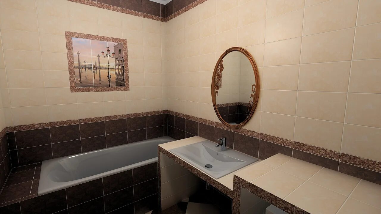 Плитка венеция фото КЕРАМИН Венеция 3. Декор 20x30 купить в Москве, доставка по России