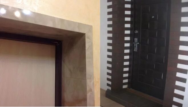 Плитка входной двери фото Как задекорировать дверной проём после установки входных дверей (фото)?