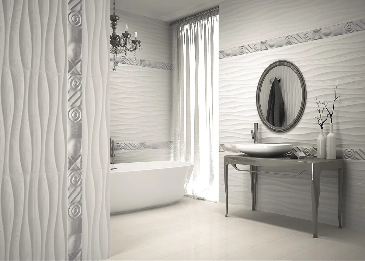 Плитка волна фото ванна Victoria Crema 25x75 плитка Cristacer, Испания - купить в интернет-магазине
