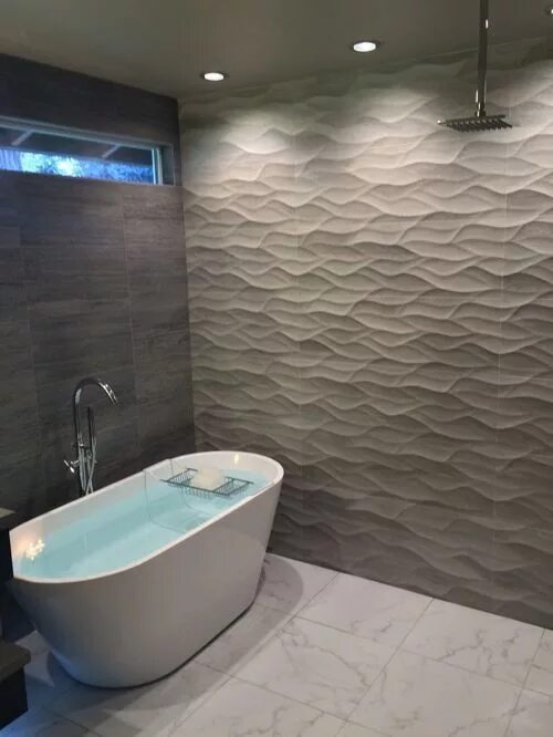 Плитка волна фото ванна Textured tiles from Porcelanosa Bagno, Idee, Rivestimento