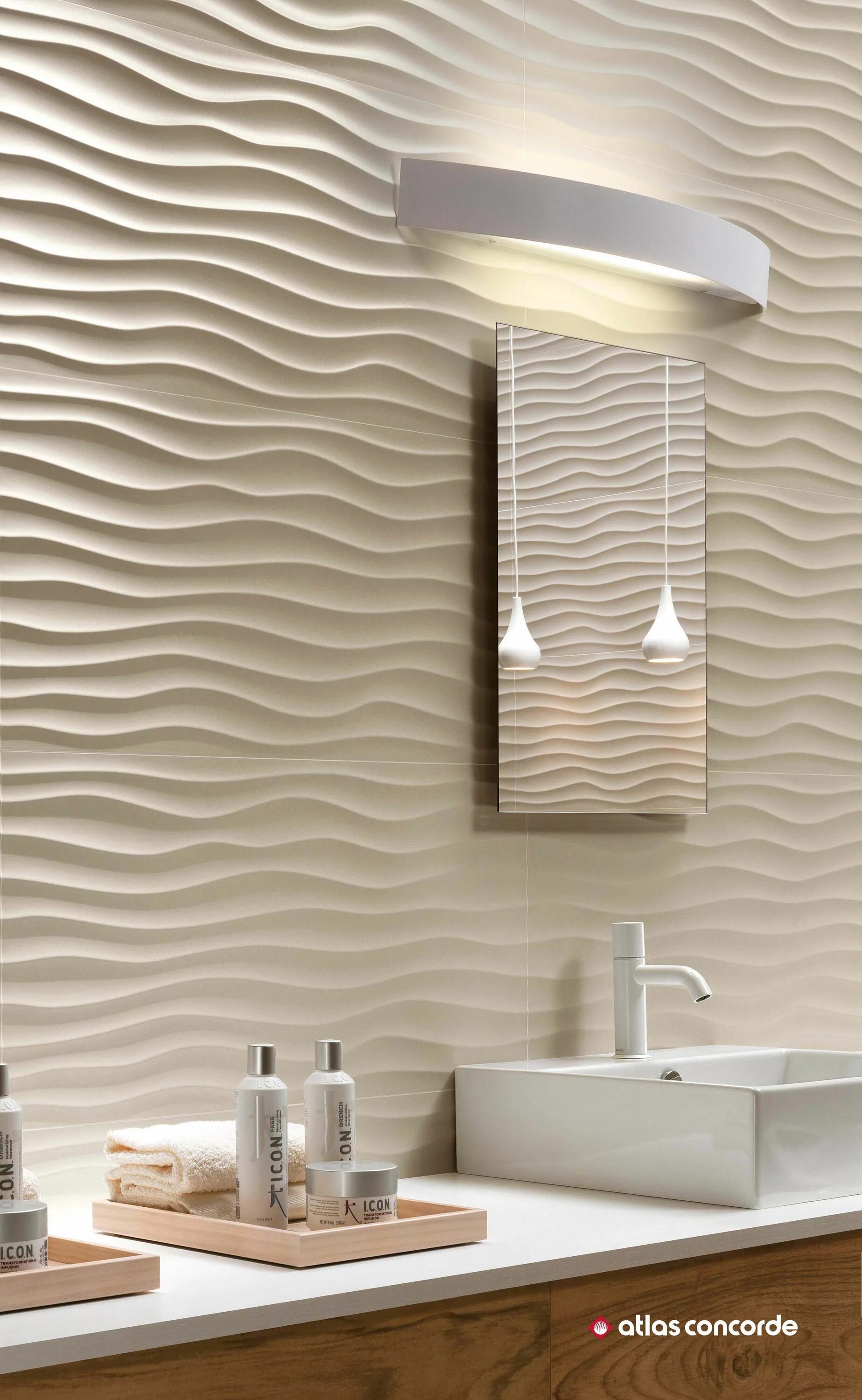 Плитка волна фото ванна 3D Wall Tiles for bathrooms, kitchens, Spas. #tilebathtub Bathroom wall tile des
