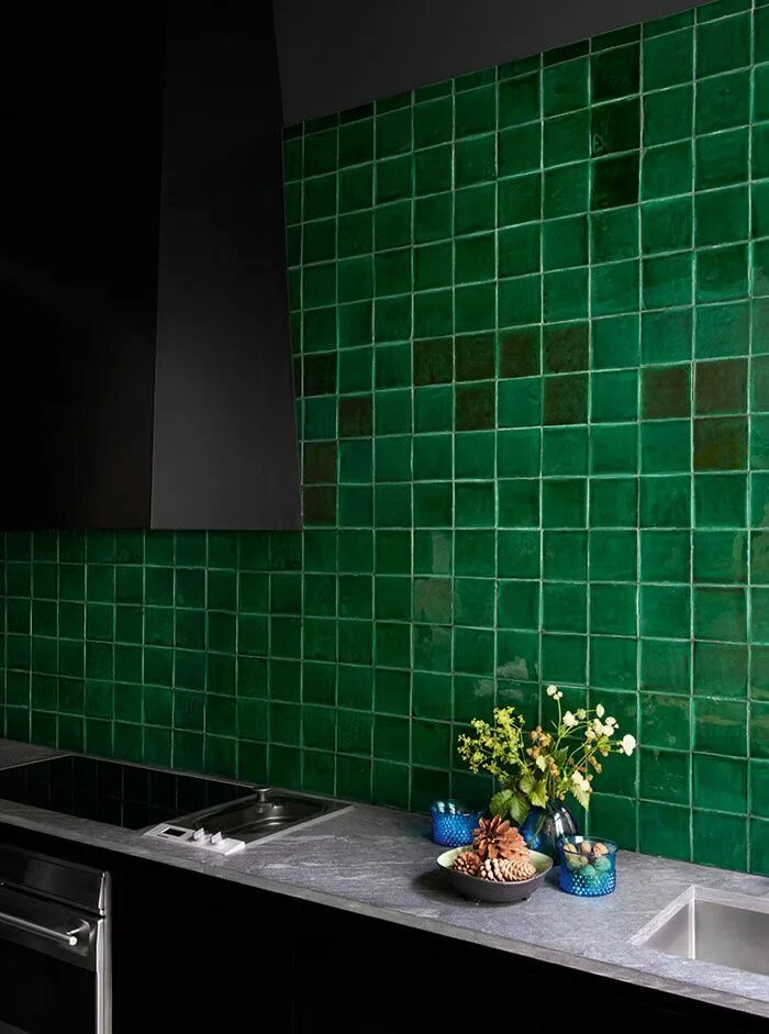 Плитка зеленого цвета фото La magie des zelliges en décoration intérieure Conceptions de carrelage salle de