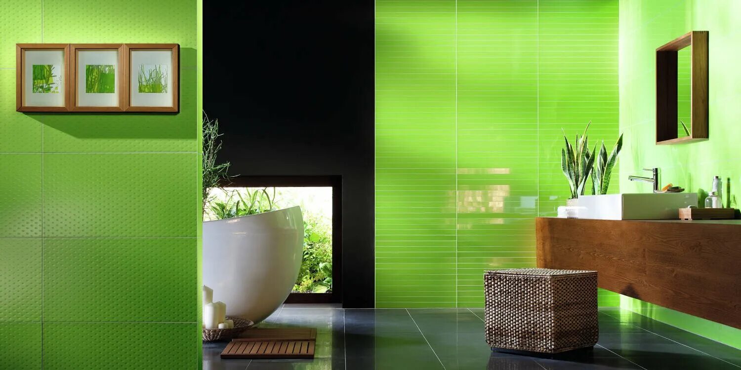 Плитка зеленого цвета фото Tubadzin Colour Green - купить плитку Тубадзин Колор Грин недорого, цена, фото