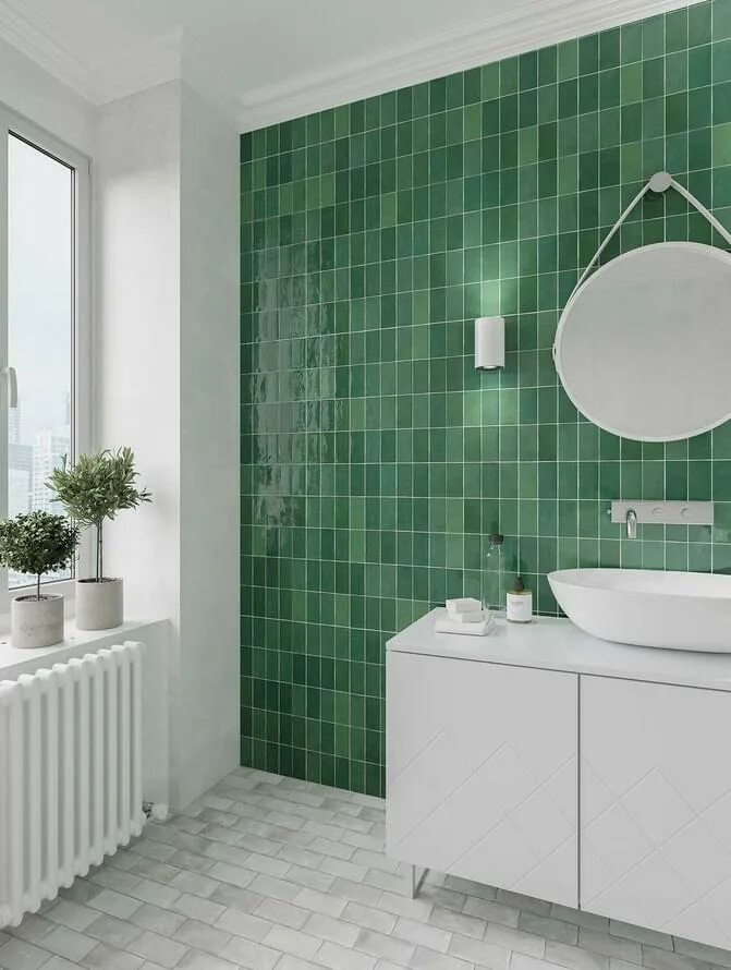 Плитка зеленого цвета фото Fez Ocean Gloss 6.25x12.5 WOW - Плитка Вау Фез Океан Глосс синий купить в Москве