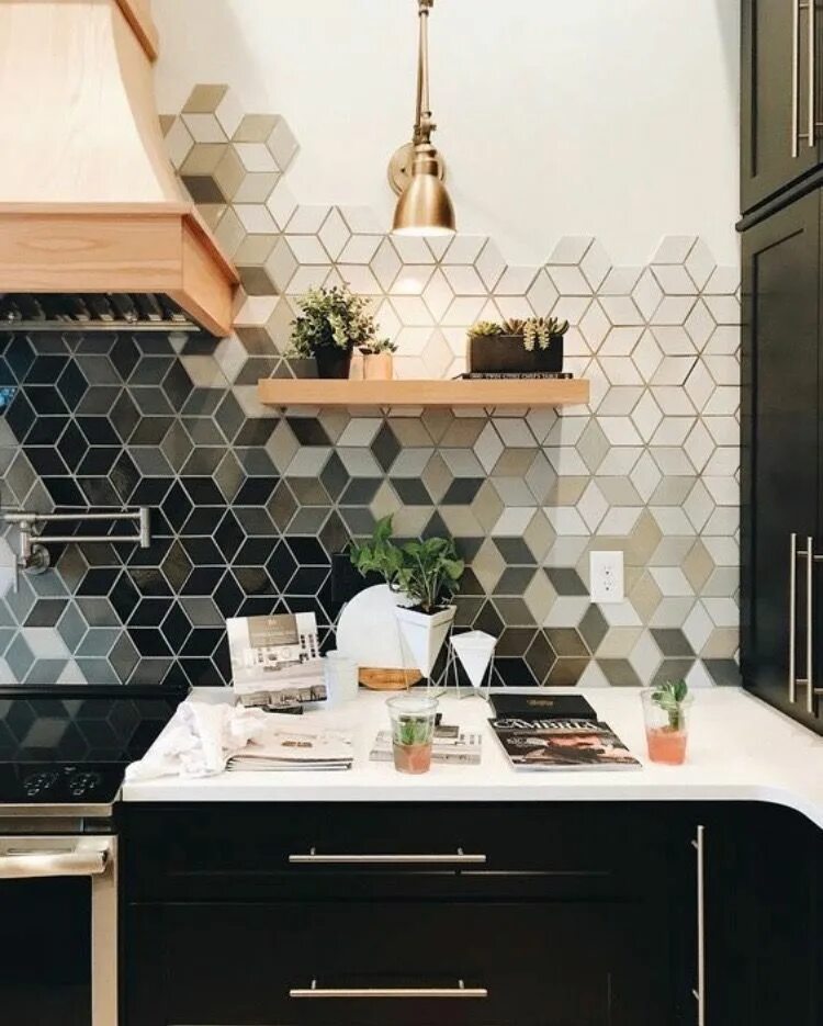 Плитки на кухню фото современная кухня Pin by Analyse Mullican on Yo Homey Interior design kitchen, Kitchen interior, N