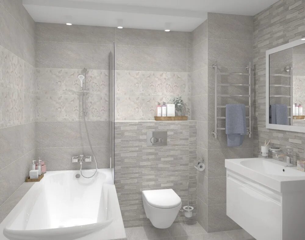 Плитки в ванную готовое фото Кафельная плитка Гренель (Kerama Marazzi): купить в интернет-магазине
