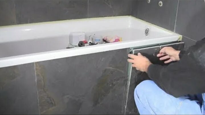 Плитку экран под ванной на магнит фото Смотрите видео "Как сделать экран под ванну со скрытым люком" в ОК. Плеер Видео