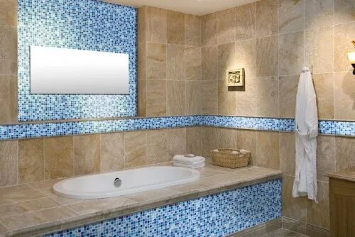 Плитку мозаика в ванной фото Mediterranean Bathroom Design Ideas, Pictures, Remodel and Decor Mediterranean b