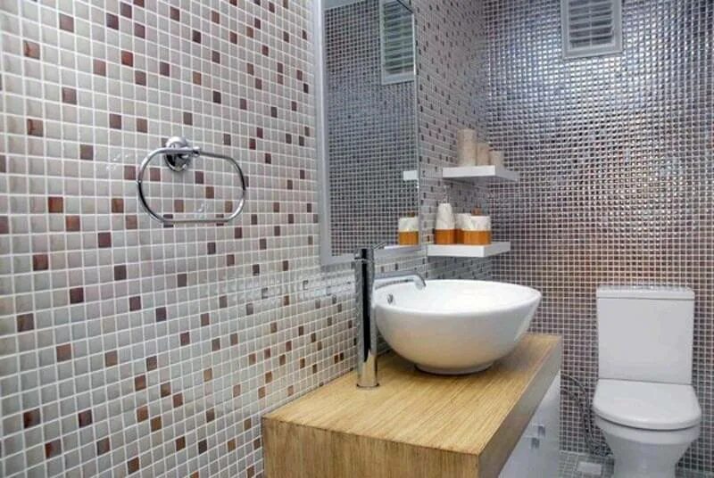 Плитку мозаика в ванной фото Glass Mosaic на сетке 32.7x32.7 Gong Loon - Мозаика 62397 Гонг Лун Гласс Мозаик 