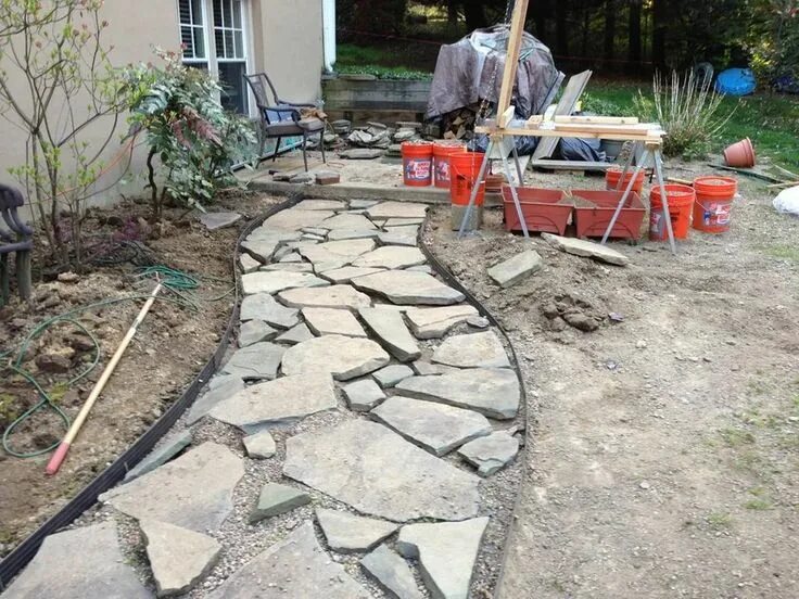 Плитняк на даче своими руками Garden Walk Reconstitution