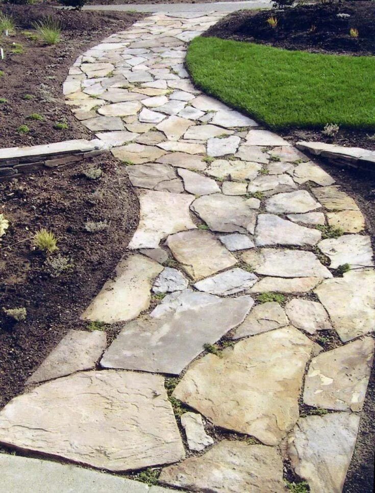Плитняк на даче своими руками Beautiful Garden Paths Made of Natural Stone Gartengestaltung, Garten landschaft