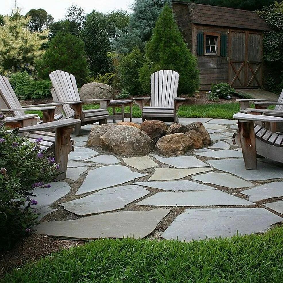 Плитняк в ландшафтном дизайне фото Pin on DIY Fire Pits