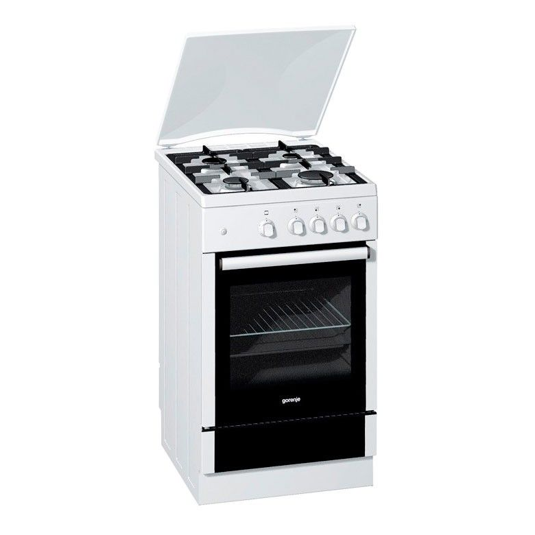 Плиты горение фото Плита Газовая Gorenje G51103AW белый - купить в интернет-магазине Индикатор, Кры