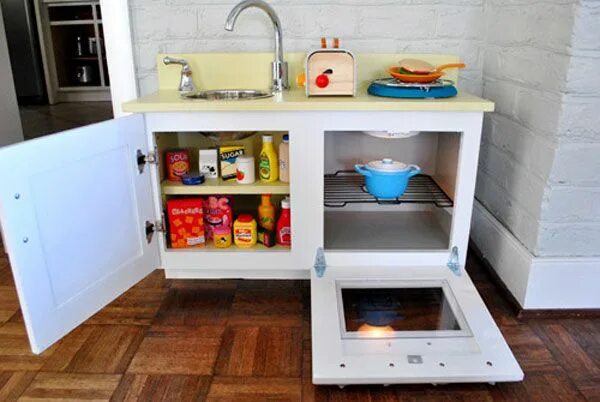 Плиты своими руками в домашних условиях Old Cabinet to Kids Play Kitchen Diy play kitchen, Kids play kitchen, Play kitch