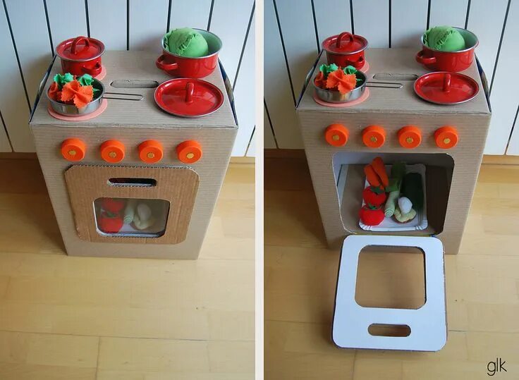 Плиты своими руками в домашних условиях cuina cartró cocinita cartón cardboard play kitchen Doe het zelf poppenhuis, Doe
