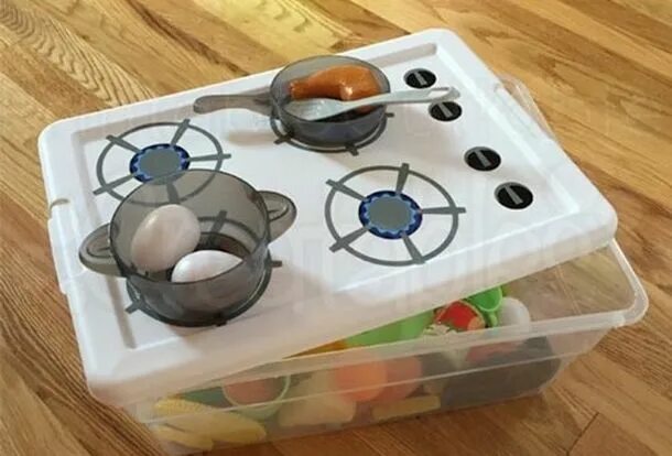 Плиты своими руками в домашних условиях Amazing Storage Bin Makeovers For Any Home And Garden Diy toys, Diy for kids, Di