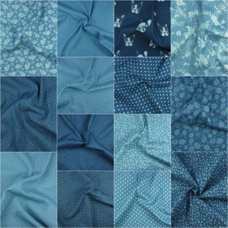 Плохо сочетаемые ткани фото Cotton Pure Denim & Stretch Denim Fabric, Plain, Printed, Floral & More, Metre, 