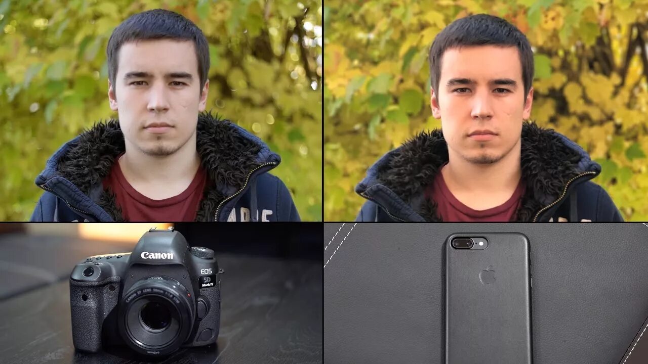 Плохое качество фото на айфон 13 iPhone 7 Plus Portrait Mode vs. DSLR - YouTube