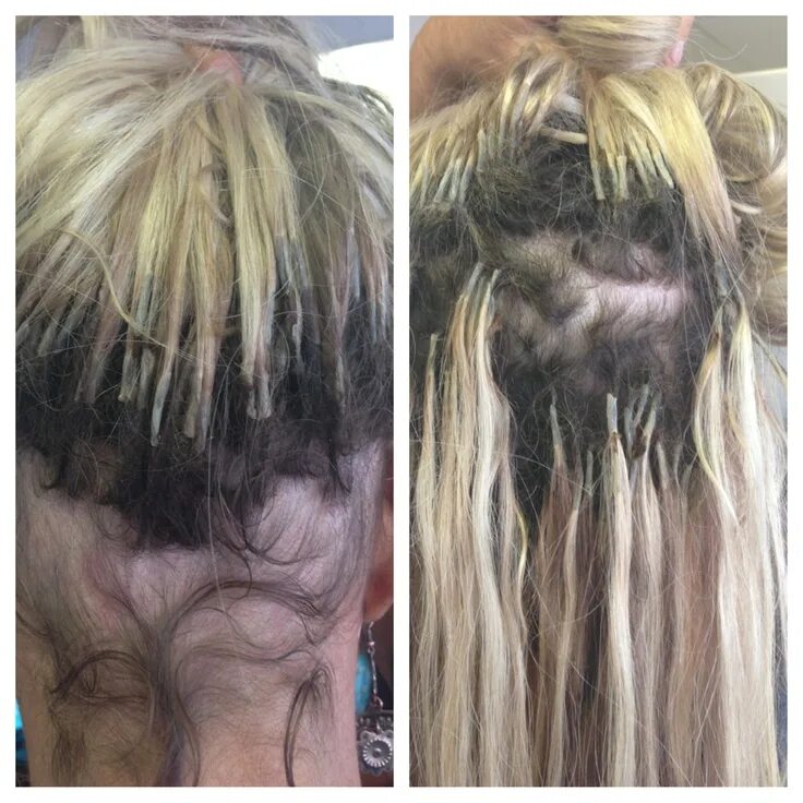 Плохое наращивание волос фото Ladies it is extremely important when getting extensions to make sure they are d