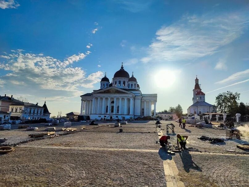 Площадь арзамас фото Укладка брусчатки на Соборной площади почти закончена! 2023 Арзамас 1578 ВКонтак