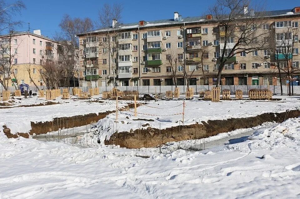 Площадь блюхера хабаровск фото В Хабаровске наполовину завершена реконструкция площади Блюхера - KP.RU