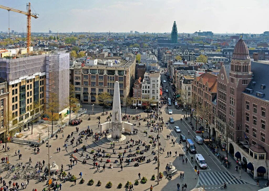 Площадь дам фото Dam Square Amsterdam View from 55 meters BEN Rijks Flickr