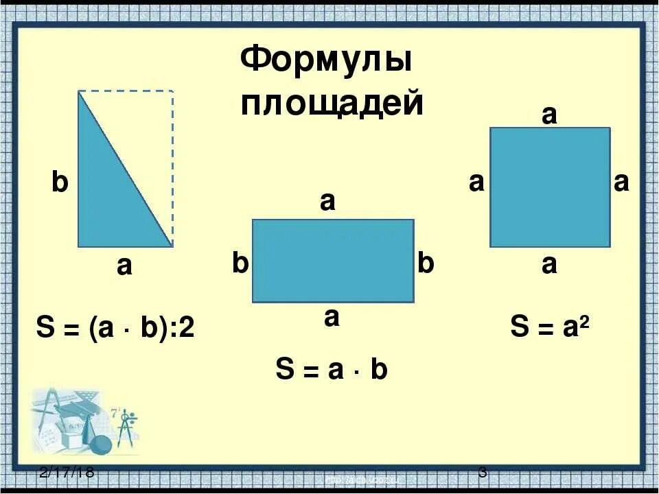 Площадь фигуры по фото Площадь формула фото - DelaDom.ru