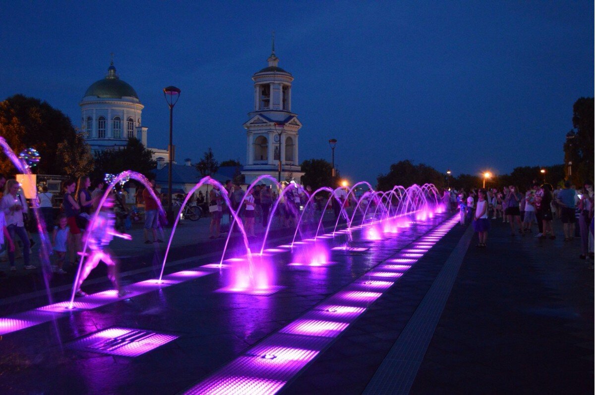 Площадь фонтанов воронеж фото Фонтаны в воронеже