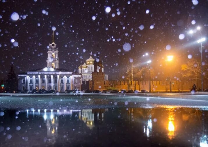 Площадь фото ночная Общество ИА "Тульская Пресса"