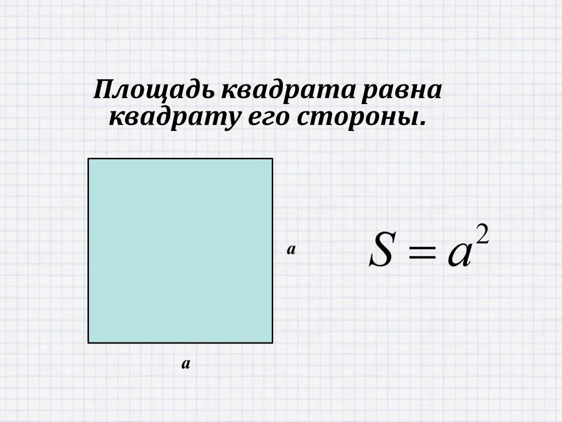 Площадь квадрата фото Площадь треугольника