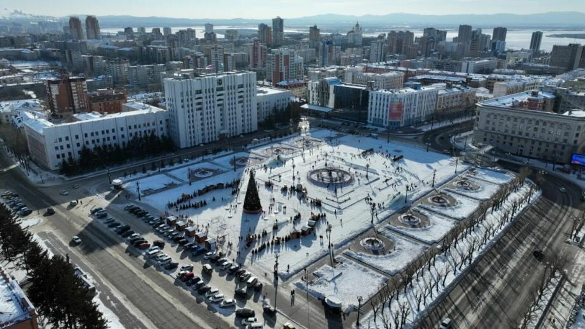 Площадь ленина фото 2024 Дегтярев рассказал, как хабаровчане встретили Новый год - РИА Новости, 10.02.202