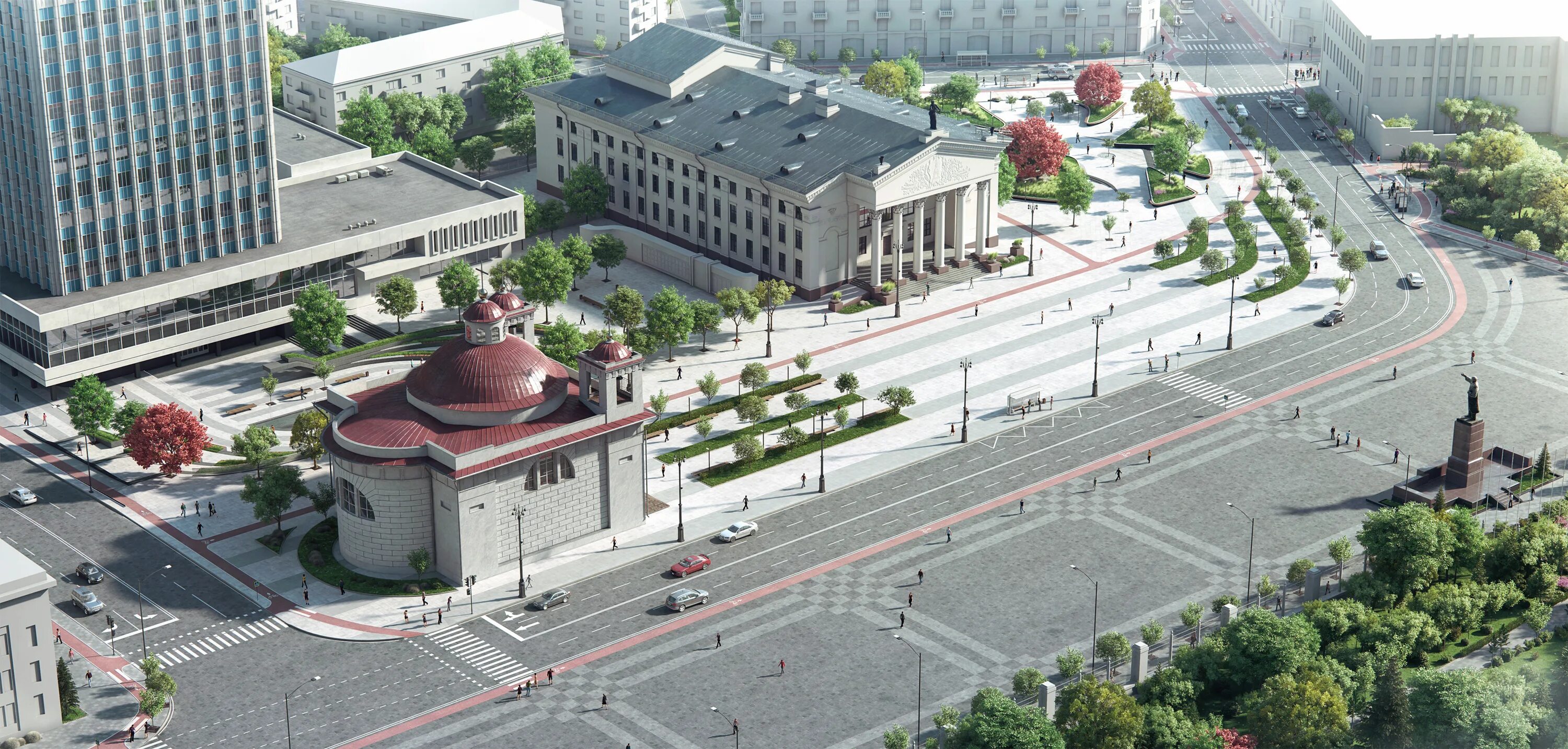 Площадь ленина гомель фото City Square Reconstruction :: Behance