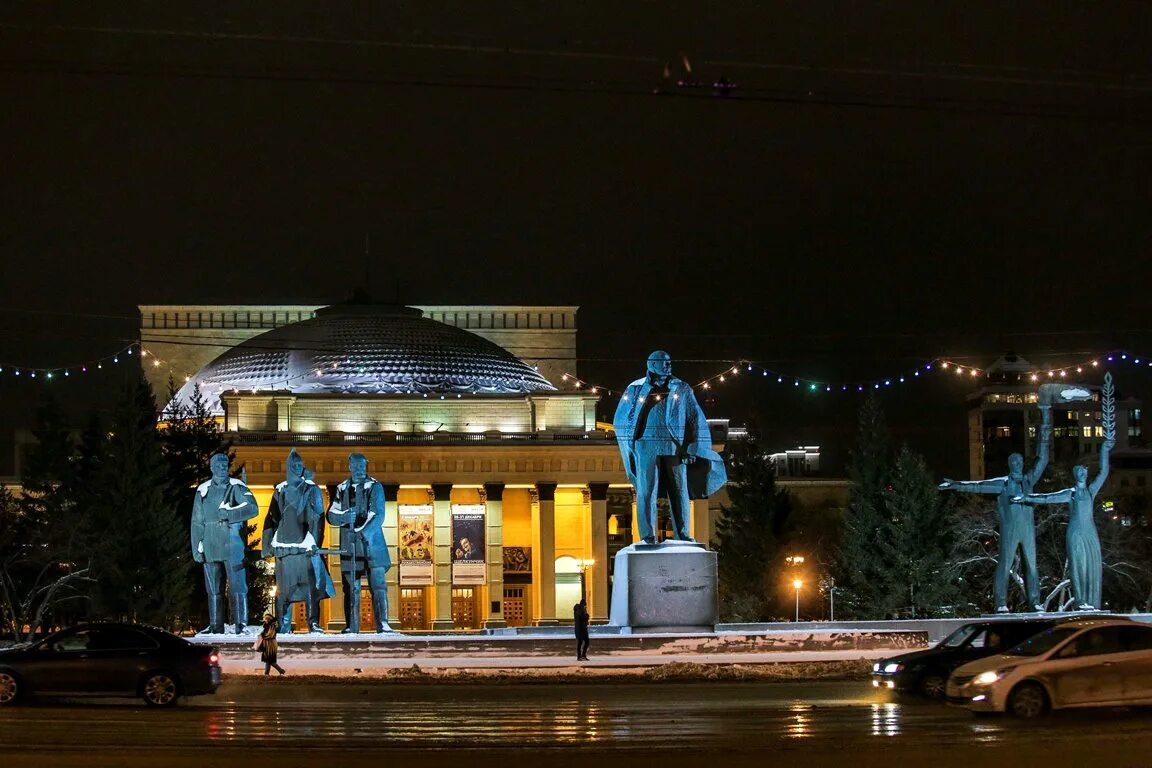 Площадь ленина новосибирск фото Зимний Новосибирск - 2018 Официальный сайт Новосибирска