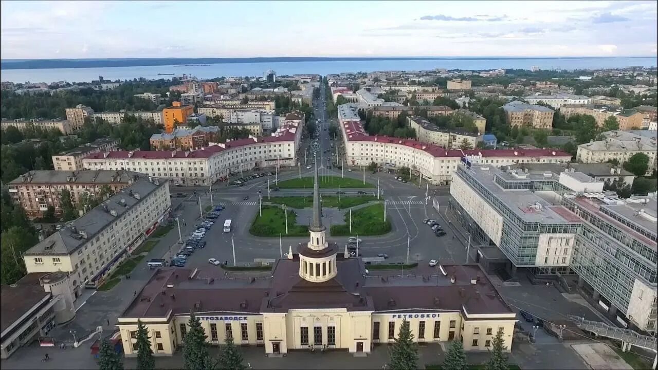 Площадь ленина петрозаводск фото Пролетая над Петрозаводском - YouTube