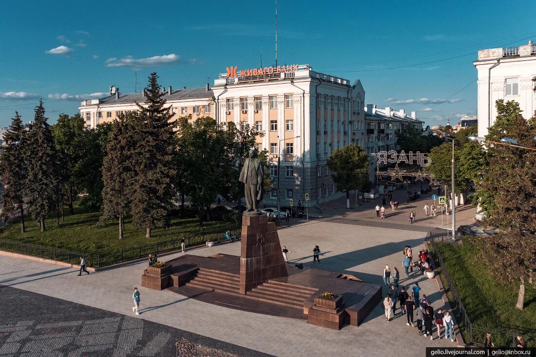 Площадь ленина рязань фото Рязань с высоты - столица ВДВ и "грибы с глазами"" в блоге "Города и сёла России