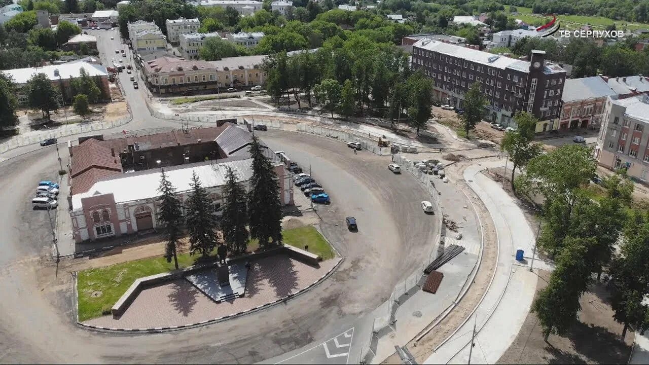 Площадь ленина серпухов фото В Серпухове на площади Ленина идет масштабная реконструкция - YouTube