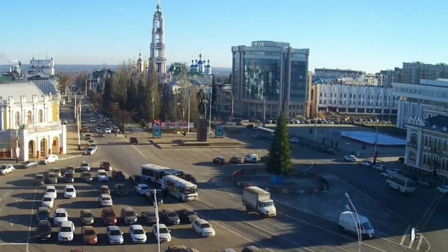 Площадь ленина тамбов фото Главную городскую ёлку установили в Тамбове