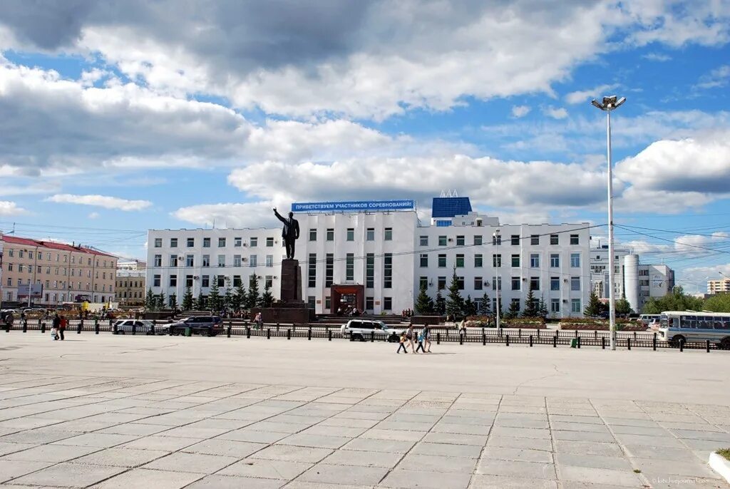 Площадь ленина якутск фото В Якутске проведут дезинфекцию улиц и площадей
